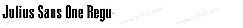Julius Sans One Regu字体转换